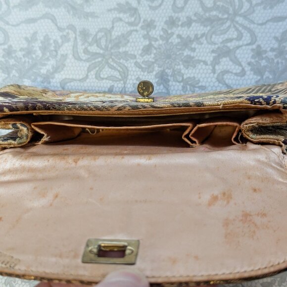 Lovely little vintage brocade clutch - Picture 4 of 4